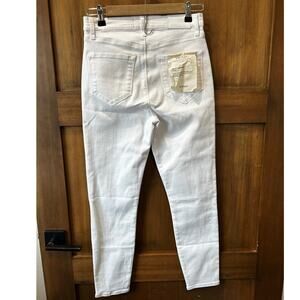 NWT DSTLD Sculpt Skinny Jeans White Denim Gray Size 28 Short Ankle